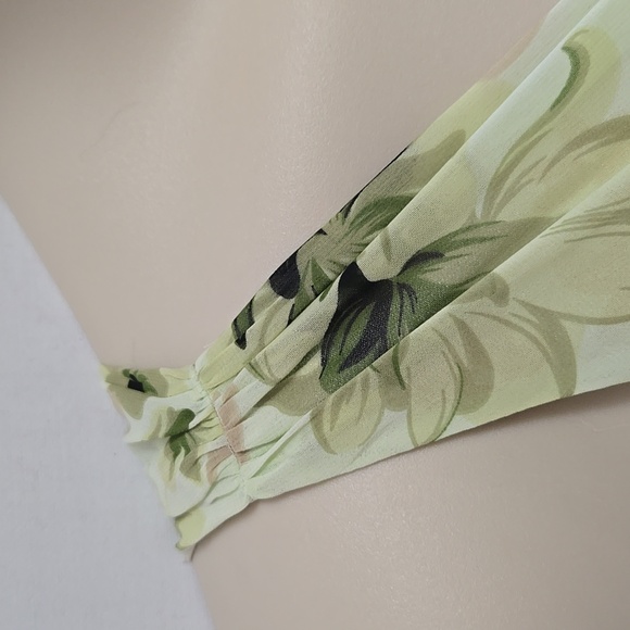 Vintage Coldwater Creek Green Floral Babydoll Dress Size 10 Fairy Y2K Whimsy - Picture 7 of 16